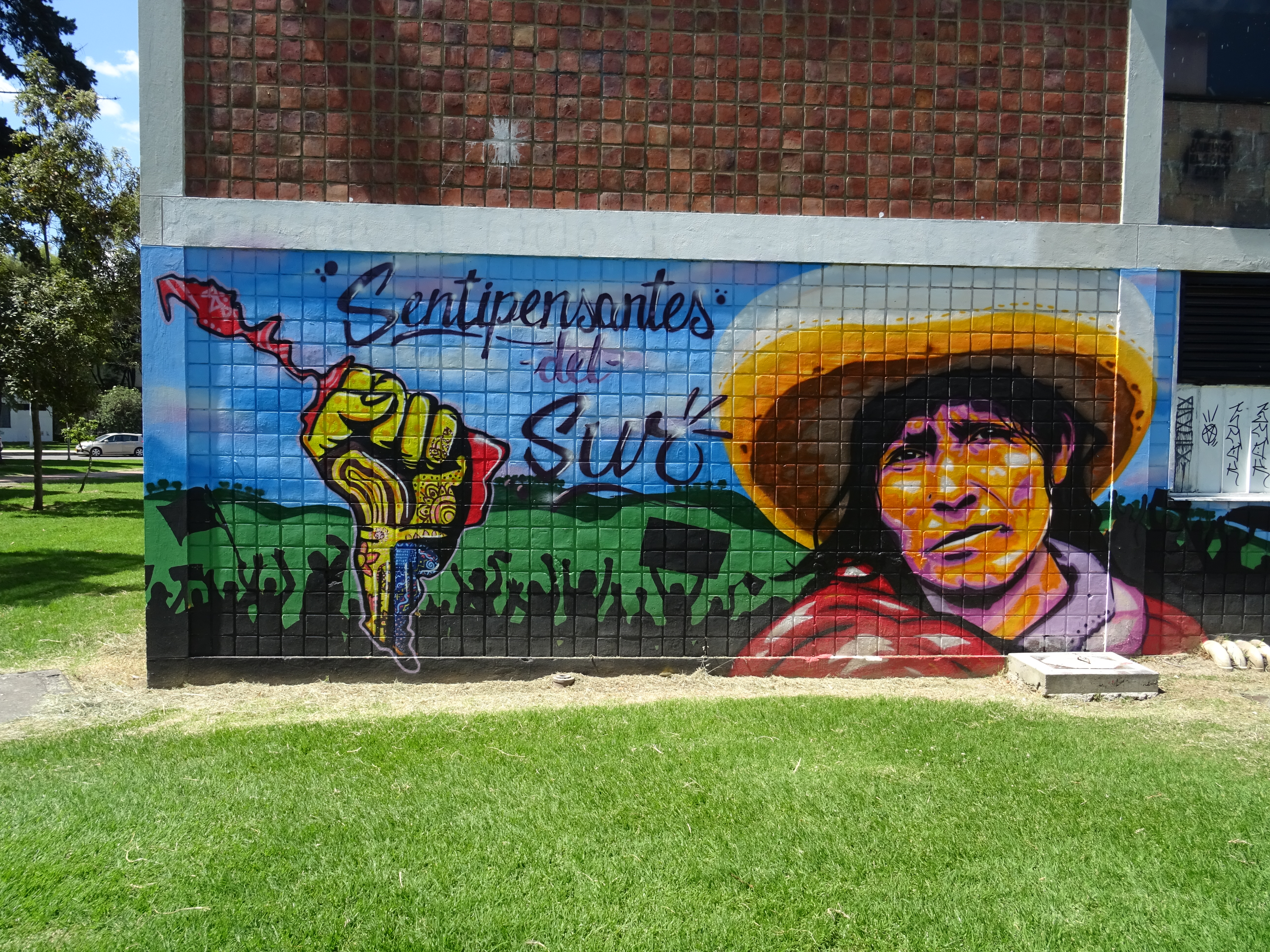 Graffiti an der Universidad Nacional de Colombia